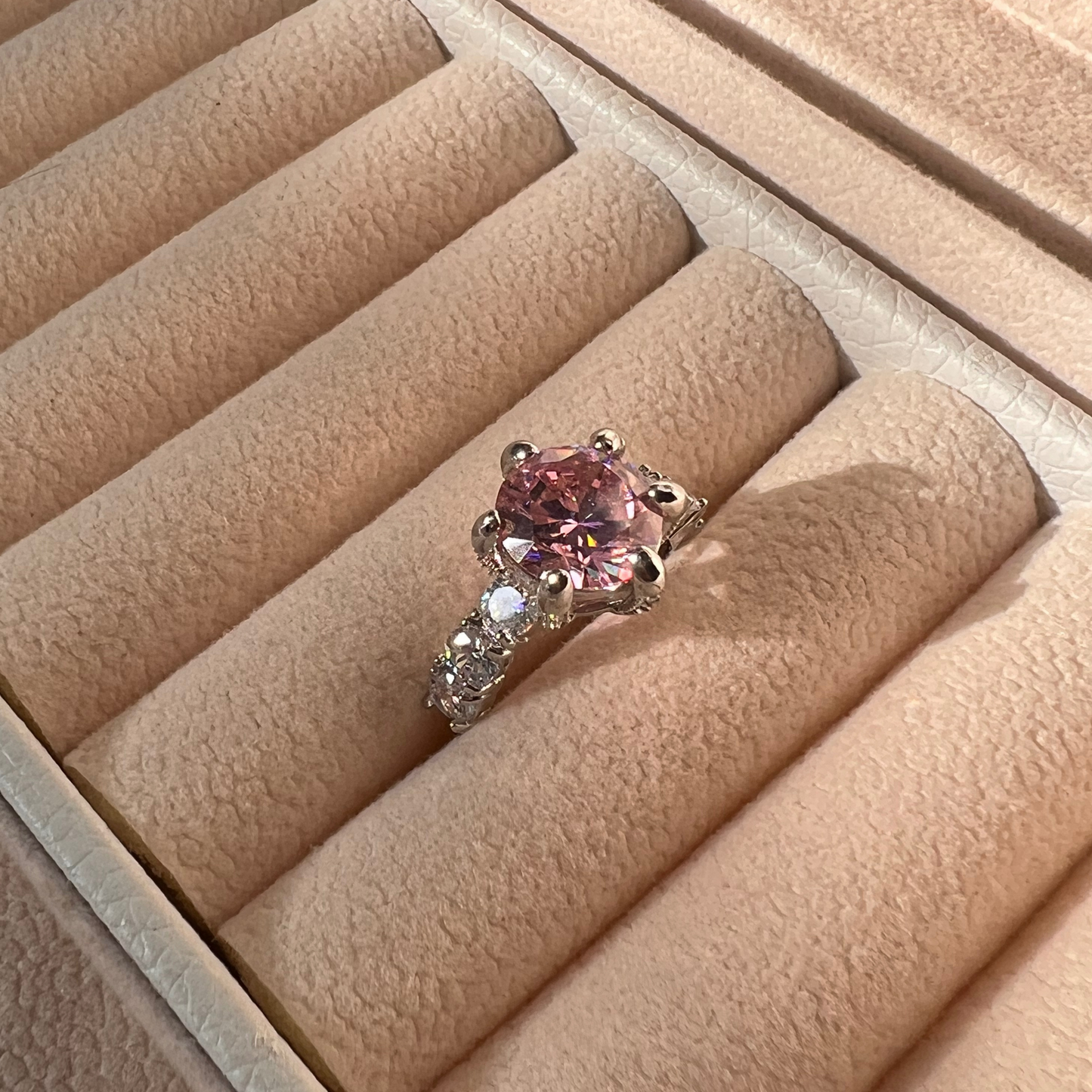 Pink luxury ring