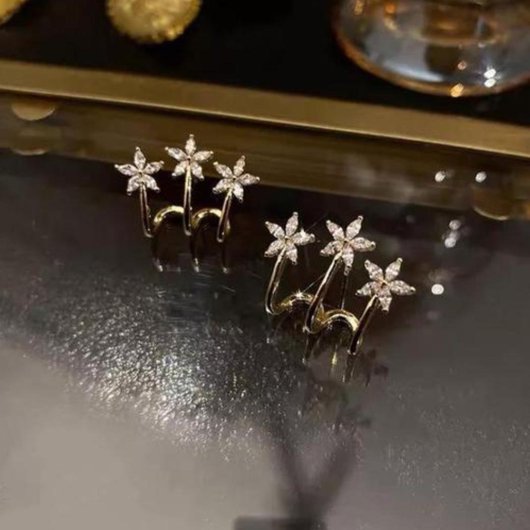 Korean Gold Plated Stud Earrings For Women and Girls