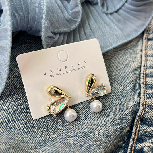 Butterfly Pearl Earrings