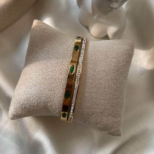 Waddle emerald bangle