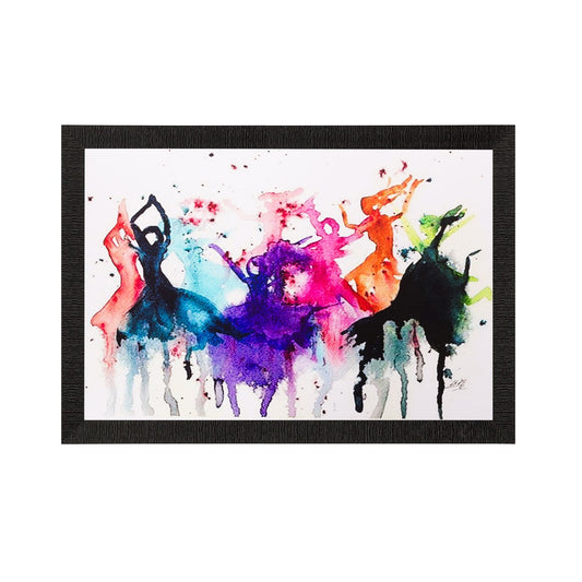 Abstract Colorful Women Matt Textured UV Art Painting