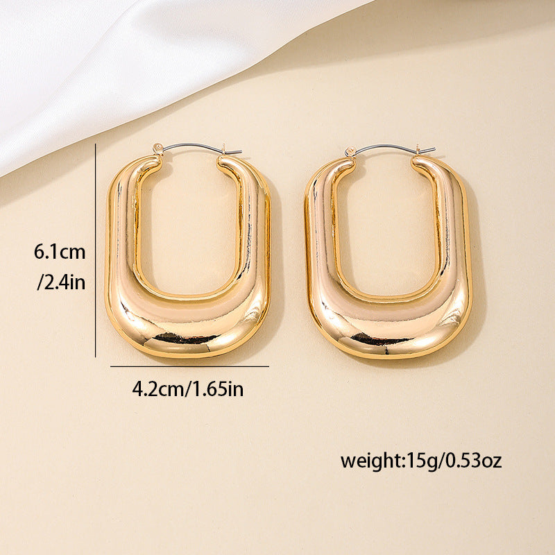 Creative U-Shaped Statement Earrings