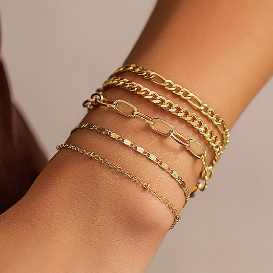 Elevate Your Edge: The Twin Cross Chain Bracelet