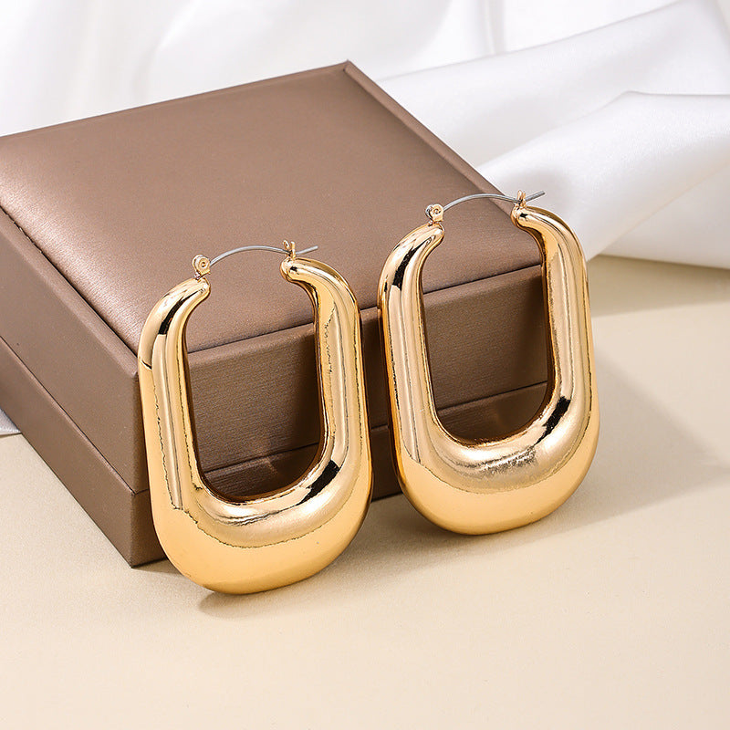 Creative U-Shaped Statement Earrings