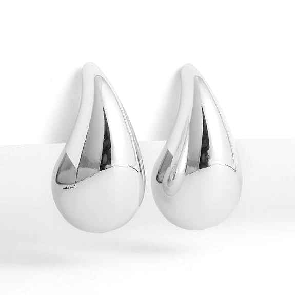 Silver Cascade Teardrop Earrings