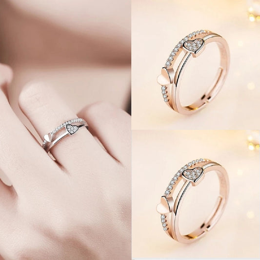 Opulent allure of a Titanium Silver-Plated Women's Ring