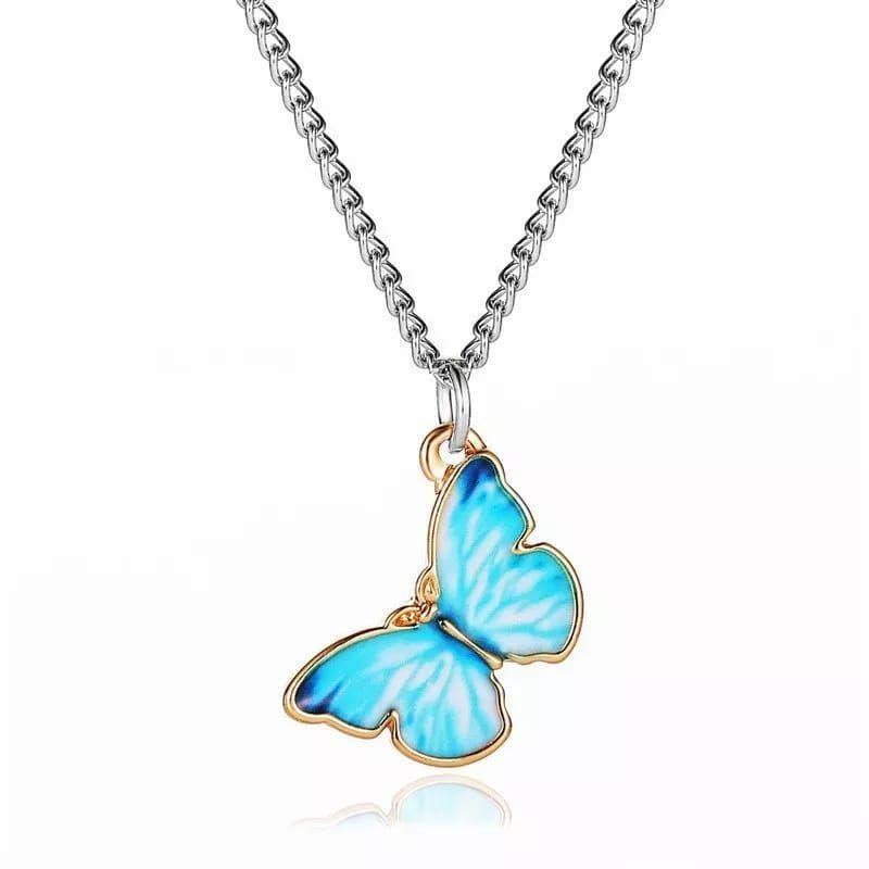 Exquisite Azure Butterfly Grace Neck Pendant