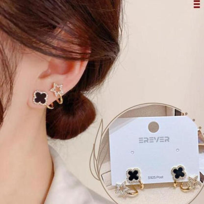 Korean chic: Vibrato clover earrings